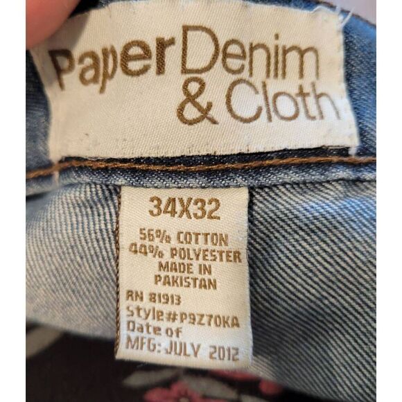 Mens Paper Denim & Cloth jeans 34 x  32 distressed pants - Picture 9 of 9